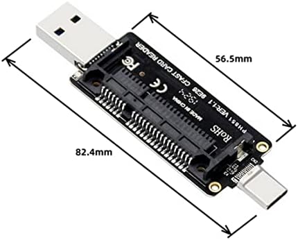 Chenyang CFast Card Reader, USB 3.0 3.1TYPE A ＆ Tipo C Masculino para CFast 2.0 Card PCBA Adaptador CFast Card Reader para laptop