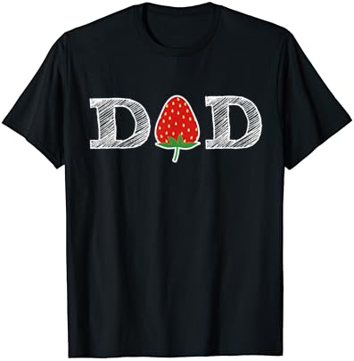 T-shirt de presente de presente de fruta do pai de morango engraçado