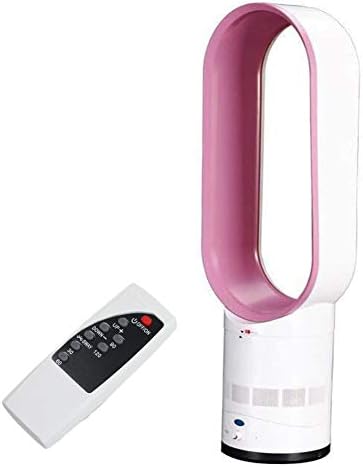 Ventilador de refrigeração moderna com ventilador elétrico tranquilo e remoto e super frio para o escritório em casa, quarto de dormitório rosa 20x65cm