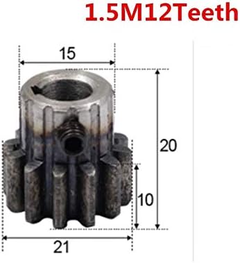 ZhengGuifang ZGF-BR PINHO DE ENGINA DE TEMBRA DE TINTO DE TERADE 1,5m 12T 1.5 Mod Gear Rack 12 Dentes Bore 6/8mm