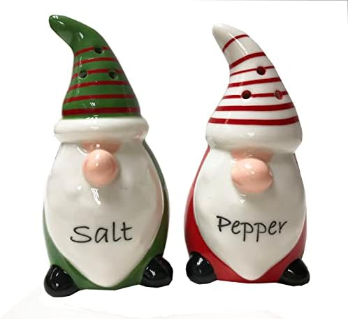 Karalin Ceramic Salt & Pepper Shaker Define acessórios de mesa para gnomos fofos Design Presentes da família com caixa de presente