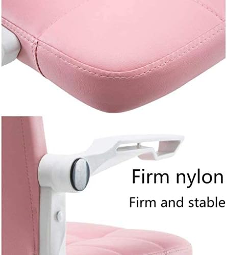 Cadeira de escritório de polia rosa ygqbgy scdbgy com rodas Afrosses de braços modernos cadeira de escritório de couro pu