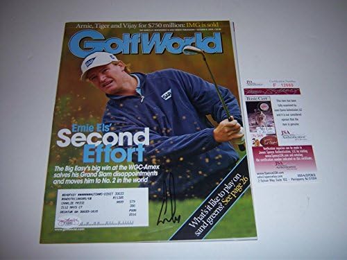 Ernie Els Golf Pro JSA/CoA assinou revista de golfe - revistas de golfe autografadas