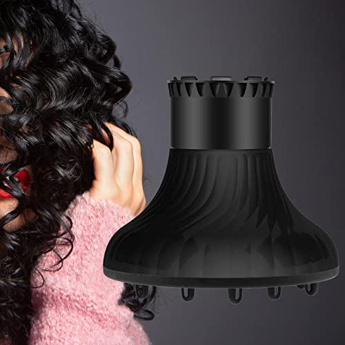 Difusor de secador de cabelo Yotijay para cabelos encaracolados e ondulados, preto