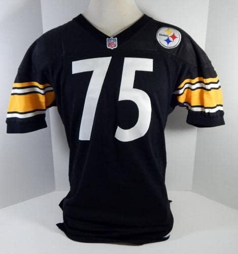 1999 Pittsburgh Steelers #75 Jogo emitiu Black Jersey 50 DP21323 - Jerseys de jogo NFL não assinado