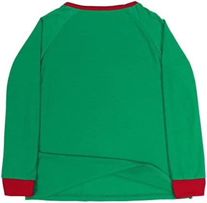 Diyago Christmas Family Pijamas Combinando Conjuntos 2022, camiseta de manga longa e calça camisola de férias de férias engraçadas PJ