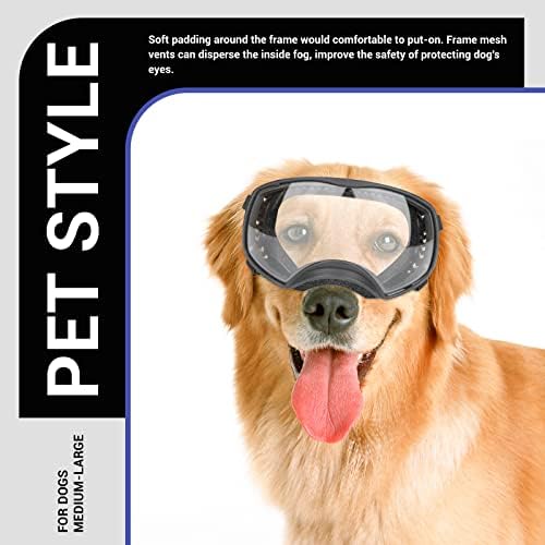 Óculos de cães namsan transparentes de cães de cães de cães de cães grandes Proteção UV Óculos de animais de estimação de animais de