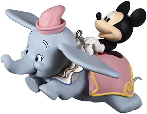 Hallmark Keetake Ornamento de Natal 2022, Disney Mickey Mouse e Dumbo The Flying Elephant Up and Away