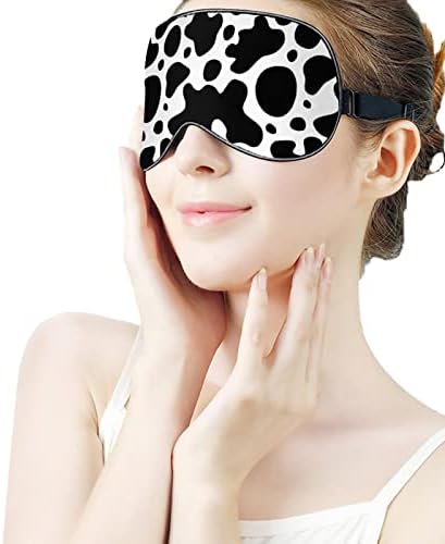 Máscaras de máscaras de máscaras de vaca blecaute com tampa de olho com cinta elástica ajustável para homens para homens