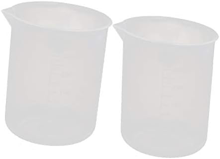 X-Dree 2 PCs 250ml Laboratório PP Recipiente de líquido de líquido de copo de copo Clear (Becher della Tazza di Misurazione