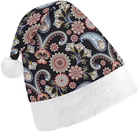 Mandala e Blue Paisley chapéu de Natal personalizado Hat de Papai Noel Decorações de Natal engraçadas
