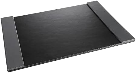 Artistic Monticello Executive Desk Pad, tapete de mesa suave que protege a área de trabalho de arranhões e manchas, 24 x 19, preto/cinza