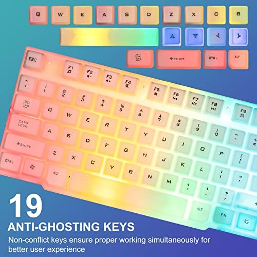 O teclado e o mouse liderados por chnconco, o teclado de retroilumação do arco -íris de 104 teclas e o mouse RGB de 7 cores, o teclado