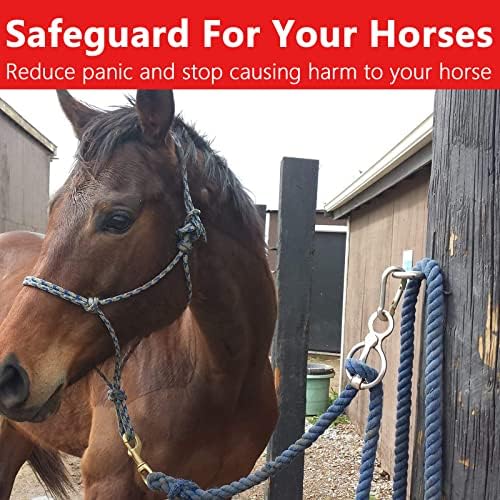 Anel de gravata de cavalo pesado, anel de amarração para cavalos, aderência e suprimentos de cavalos, acessórios seguros de cavalos