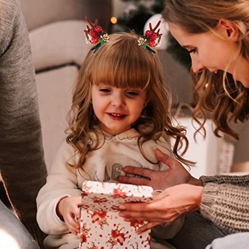 Brinie Christmas Clip Rena Antlers Orendes Barretas de cabelo Deer Hairpins Chete de Natal fofo Cabeça de cabelo Pinos de cabelo suprimentos de Natal festas de férias Favoriza acessórios para mulheres e meninas