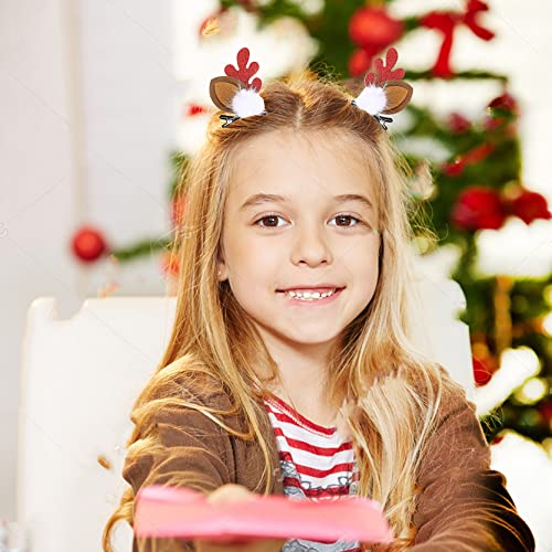 4pcs clipes de cabelo de natal para mulheres fofas renas Antlers orelhas acessórios de cabelo festivos de natal