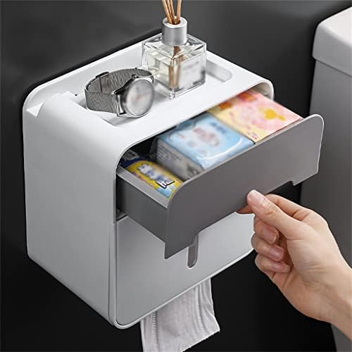 Gaveta de papel multi -funcional genigw, caixa de papel de papel de parede livre de orifício, suporte para o vaso sanitário doméstico