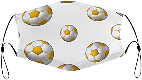 1pcs com 2 filtros máscara de poeira máscara com filtros design futebol imprimido esporte ao ar livre reutilizável e lavável, máscara