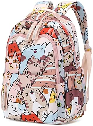 Mfikaryi fofo gato de gato casual adolescente adolescentes da escola primária de backpack para meninos para meninos