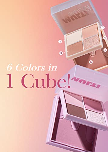 Sou MEME Mini 2-in-1 Palette-Multi Cube | Portátil, versátil, 4 oculares e 2 blush, 05 baunilha dupla, 0,27 oz