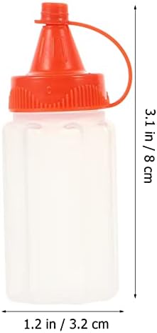 Luxshiny Squeeze Condimento garrafa 4pcs Garrafas de esguicho reabastecível de plástico 8pcs Salada Recipiente de óleo vazio Recipiente