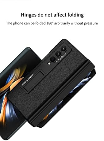Shieid Samsung Z Fold 4 Cague Couather com suporte para caneta, Galaxy Z Fold 4 Case com proteção contra protetora de tela embutida