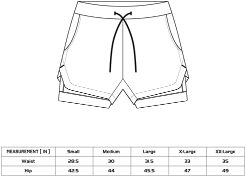 Diotsr Mens 2 em 1 Execução de shorts para homens shorts leves de treinamento rápido de ginástica seca com bolso do telefone