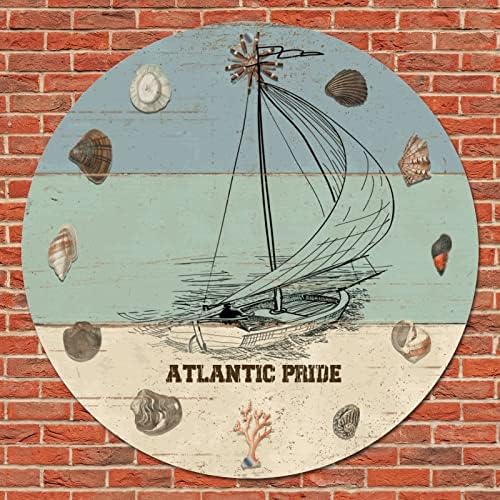 Signo de metal vintage Pride Anchor Náutica Anchor Sailing Cascas de oceano Retro Sala de parede sinal de grinalda rústica Poster