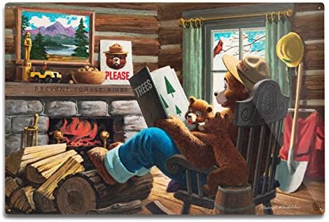 Lanterna Press Smokey Bear, Livro de Reading para Cubs, Pôster Vintage