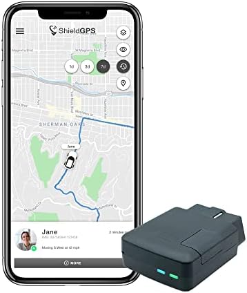 SHIELDGPS VO1 - Tracker de veículos GPS 4G com alertas anti -roubo inteligentes - Mini OBD Port Dispositivo para carros e caminhões com suíte de segurança em nuvem avançada