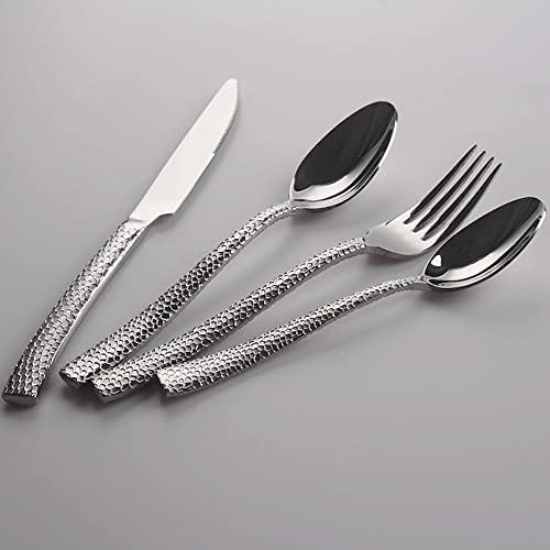 Conjunto de talheres WSJQB, conjunto de jantar de aço inoxidável, 4 incluem faca/garfo/fork de sobremesas/colher/colher de chá elegante para utensílios de mesa para diariamente