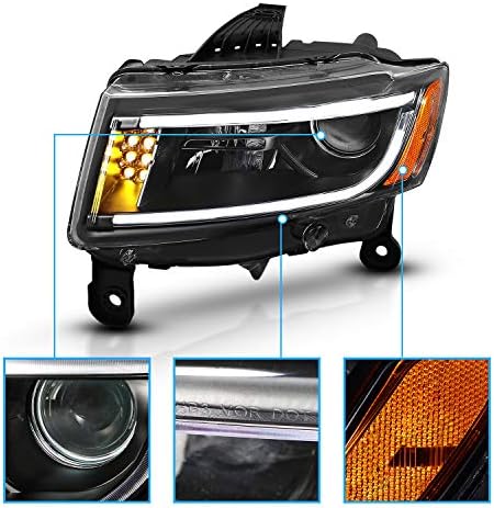 Amerilite 2014- Barra de LED/Turn Signal Projector Halogen SUV Faróis para Jeep Grand Cherokee, Conjunto de Luz do