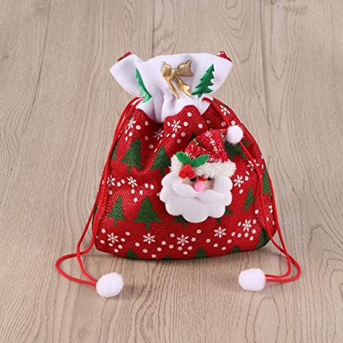 Bolsa de tratar de Natal AMOSFUN Pocket Sweet Candy Handbag de estocagem de Natal Bolsa de Candros de Candros de Cradão de