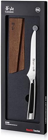 CANGSHAN TN1 Série 1021868 Swedish 14C28N Aço forjado de 6 polegadas de faca de desosno e bainha de madeira Conjunto