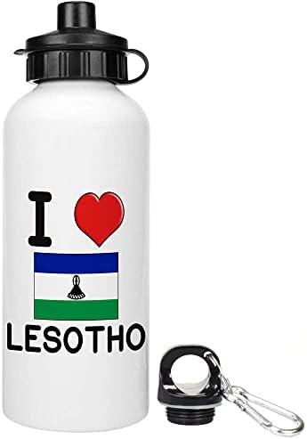 Azeeda 600ml 'eu amo o lesoto' reutilizável garrafa de água / bebida