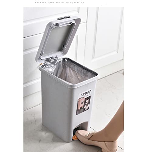 Lixo de lixo de hihelo lata de lixo para casa e cozinha, com trava de tampa e fechamento lento, prensa de lixo de lata de lata
