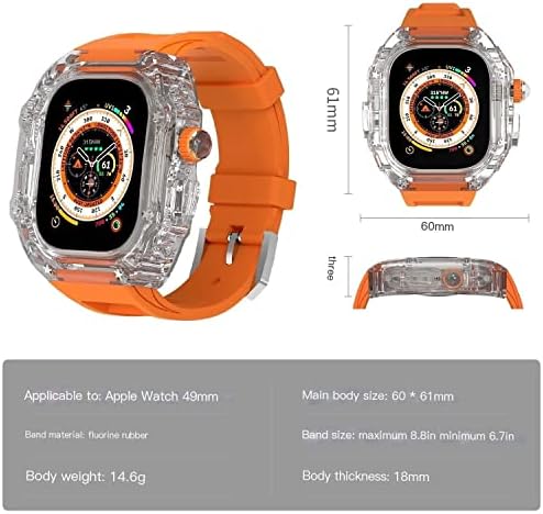 Kappde para Apple Watch Ultra 49mm Case Band Series 8 7 6 5 4 Se Band Bracelet Strap Watchband Mod Kit Rugged Protective Cover