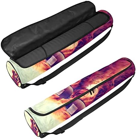 Ratgdn Yoga Mat Bag, Golden Retriever Exercício Transitador de Yoga Mat Saco de transporte de ioga Full-Zip com alça ajustável para homens