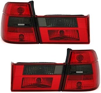 Luzes traseiras VT488 Lâmpada traseira Lâmpada de luz 1 Par de driver e lado do passageiro conjunto completo LED LED VIDRO CLARO COMPATÍVEL BLACK COMBATÍVEL COM BMW 5 SERIES E34 TOURING 1991 1992 1993 1994 1995 1996 1996