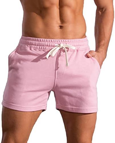 Ginásio pessoal shorts para homens atléticos executando shorts de 5 polegadas Casual Casual Shorts Homens de algodão trabalham shorts