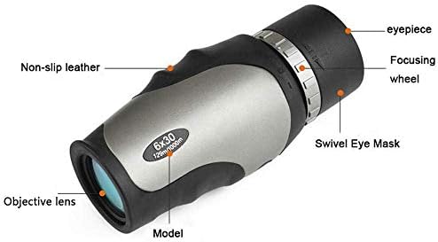 Monoculares Wyxy 6x30mm, telescópio monocular portátil de bolso de alta definição de alta definição adequado para adultos