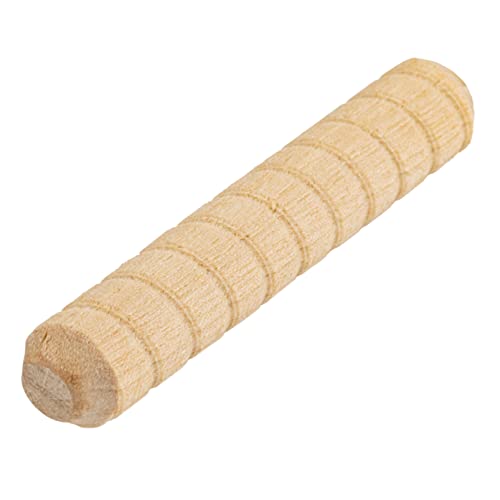 Pinos de pinça de madeira de madeira ranhurada em espiral | 7/16 x 2-1/2 | Pacote de 50 aprox. | Móveis de madeira pinos de pinos