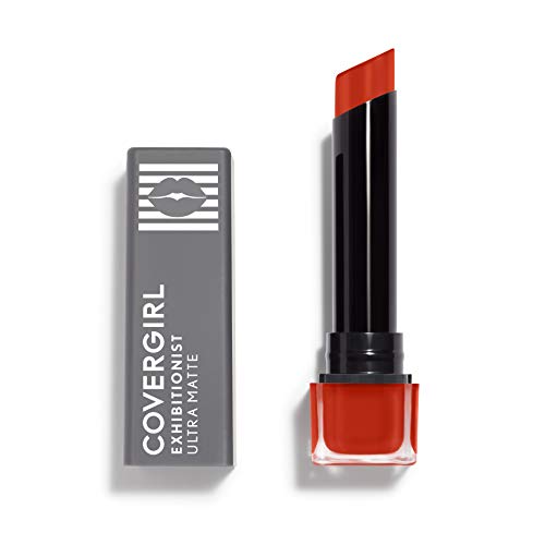 Lipstick Ultra-Matte Exibicionista da CoverGirl, à prova de transferência.