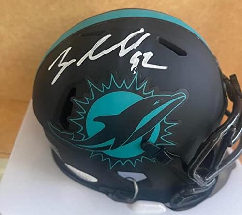 Zach Sieler Dolphins assinou o Mini Capacete Eclipse Autografado JSA WA683910