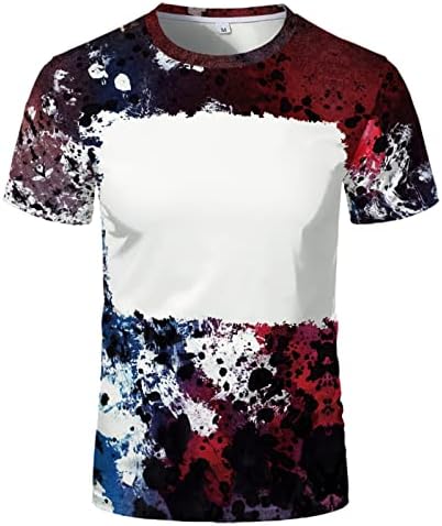 Camisetas masculinas Tamanho Grande Camiseta em branco Grande Transferência de calor Sublimação Camisetas de manga curta