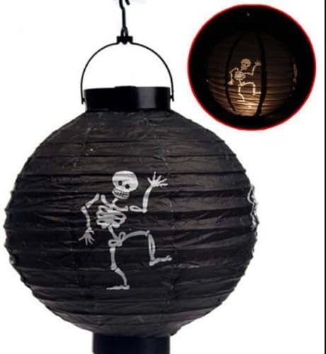 Baba Halloween Led Paper Skull Decor Decor Lumin Lancter Lâmpada para celebrar a festa de Halloween