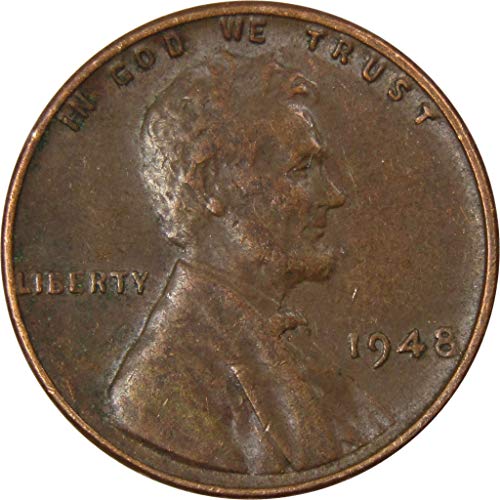 1948 Lincoln Wheat Cent AG sobre o Good Bronze Penny 1C Coin Collectible