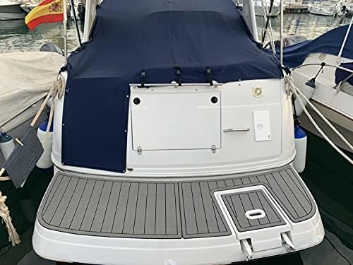 Boat Eva Faux Teak Decking Floor Compatível com 2018 MB Sports B52 21 Cockpit de degrau de natação