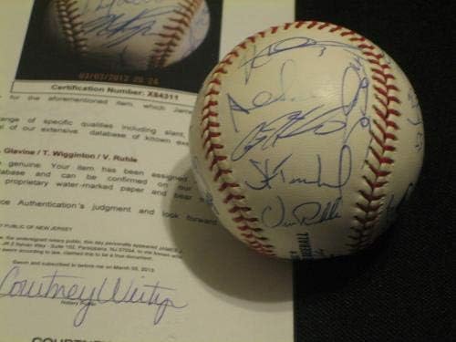 A equipe do Mets de 2003 assinou a OML Baseball Piazza, Glavine, Reyes + JSA - Bolalls autografados