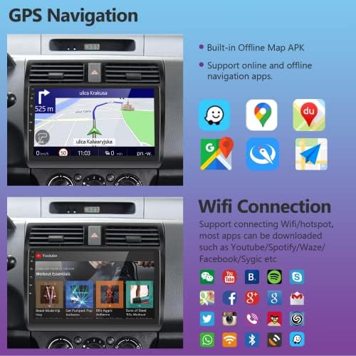 Android Car Stéreo sem fio Apple CarPlay Android Auto, Rádio de carro Din Din Carcreen Din Din, de 10 '